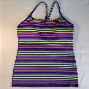 Lululemon multi-color stripe tank, Size 10